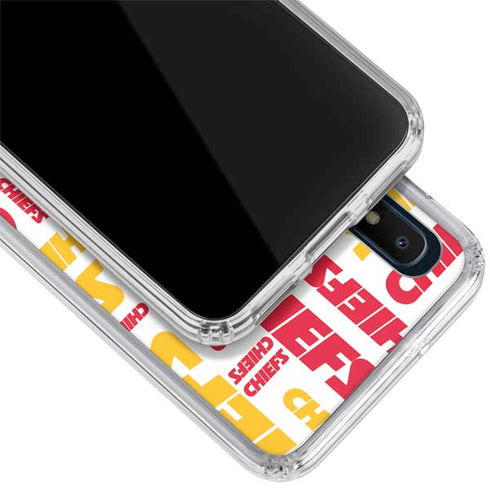 NFL Kansas City Chiefs White Blast Galaxy A10e Clear Case