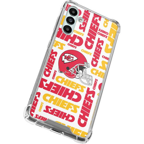 NFL Kansas City Chiefs White Blast Galaxy A13 5G Clear Case
