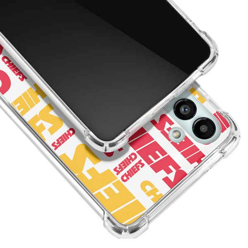 NFL Kansas City Chiefs White Blast Galaxy A13 5G Clear Case