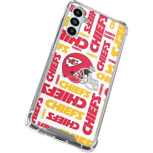 NFL Kansas City Chiefs White Blast Galaxy A14 5G Clear Case