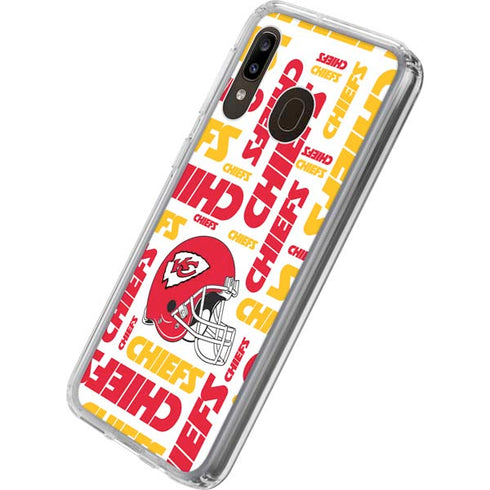 NFL Kansas City Chiefs White Blast Galaxy A20 Clear Case