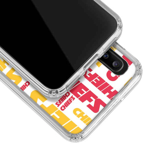 NFL Kansas City Chiefs White Blast Galaxy A30 Clear Case