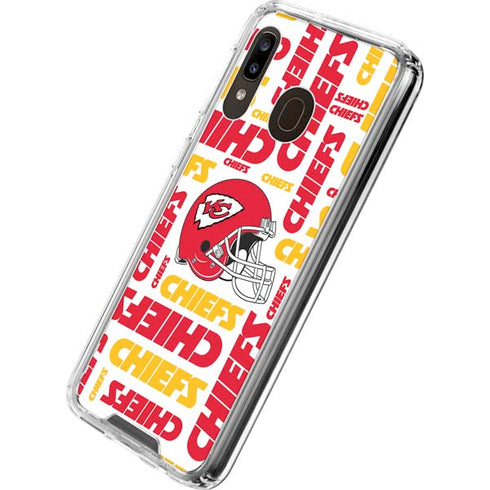 NFL Kansas City Chiefs White Blast Galaxy A30 Clear Case