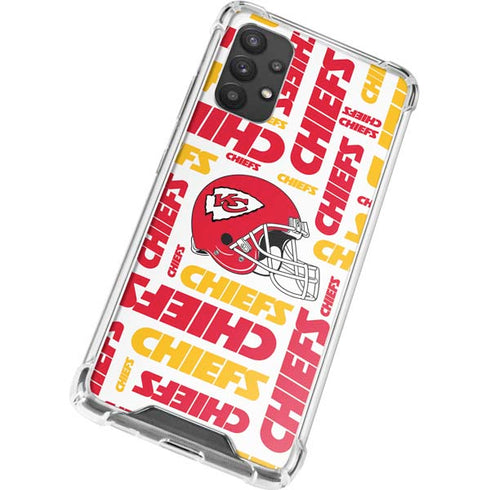 NFL Kansas City Chiefs White Blast Galaxy A32 5G Clear Case