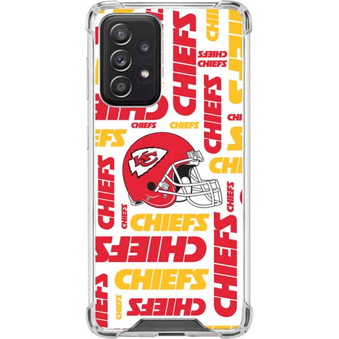 NFL Kansas City Chiefs White Blast Galaxy A52 5G Clear Case