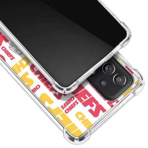 NFL Kansas City Chiefs White Blast Galaxy A52 5G Clear Case