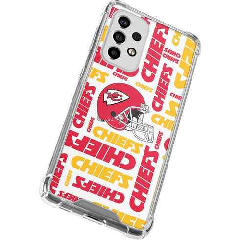 NFL Kansas City Chiefs White Blast Galaxy A53 5G Clear Case