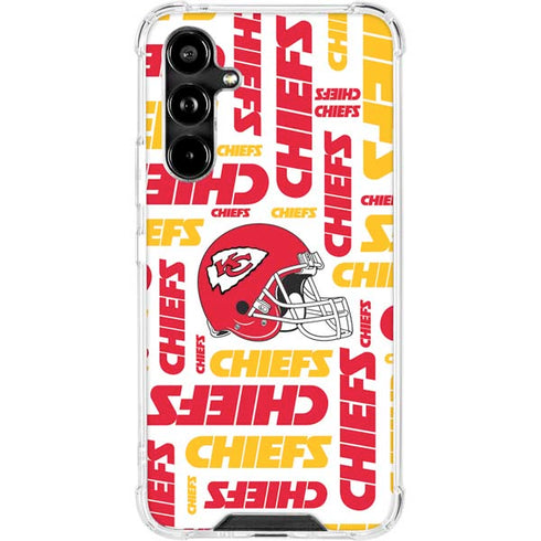 NFL Kansas City Chiefs White Blast Galaxy A54 5G Clear Case