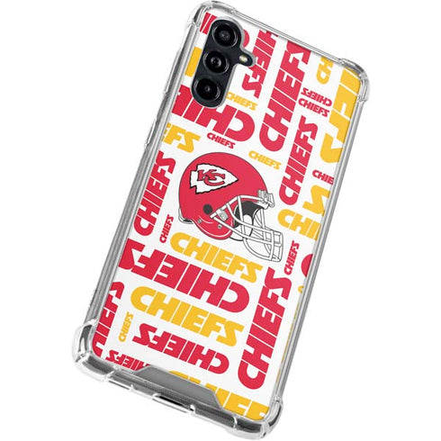 NFL Kansas City Chiefs White Blast Galaxy A54 5G Clear Case