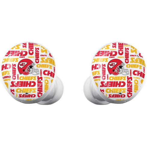NFL Kansas City Chiefs White Blast Galaxy Buds Plus Skin