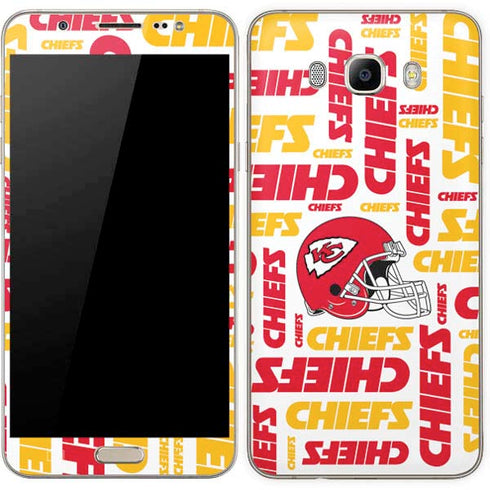 NFL Kansas City Chiefs White Blast Galaxy J7 Skin