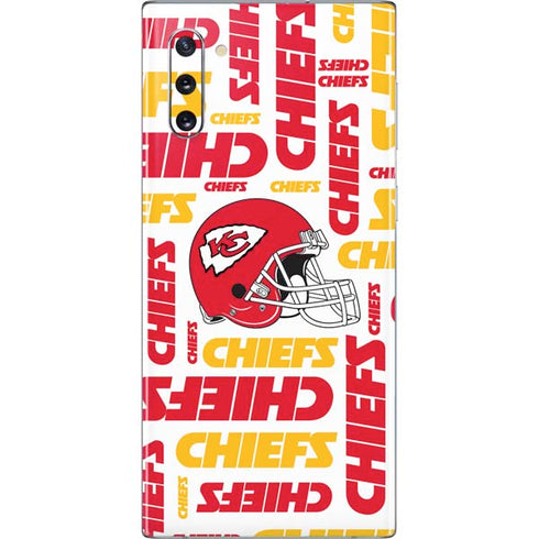 NFL Kansas City Chiefs White Blast Galaxy Note 10 Skin