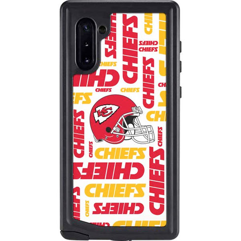 NFL Kansas City Chiefs White Blast Galaxy Note 10 Waterproof Case