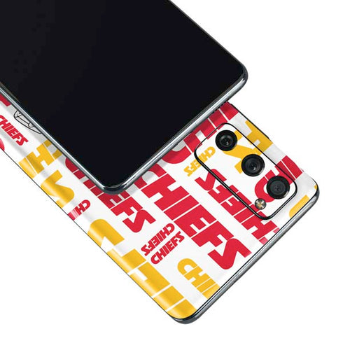 NFL Kansas City Chiefs White Blast Galaxy S20 Fan Edition Skin