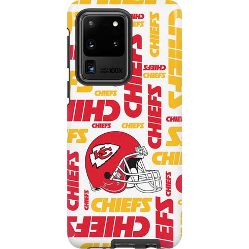 NFL Kansas City Chiefs White Blast Galaxy S20 Ultra 5G Pro Case