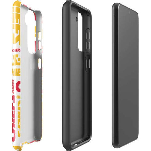 NFL Kansas City Chiefs White Blast Galaxy S21 FE Pro Case