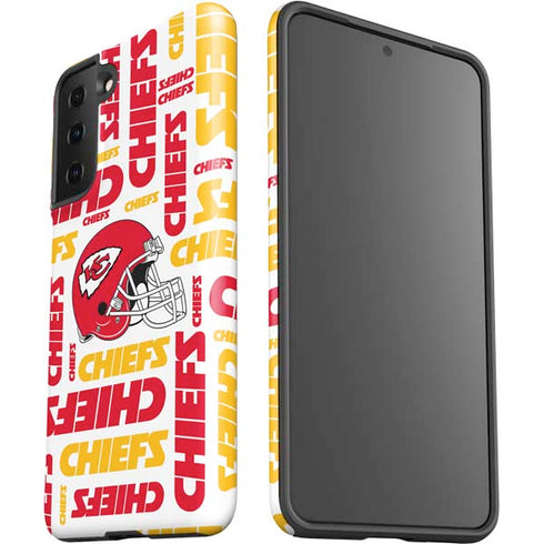 NFL Kansas City Chiefs White Blast Galaxy S21 FE Pro Case