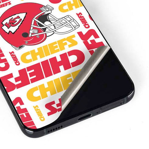 NFL Kansas City Chiefs White Blast Galaxy S22 Plus Skin
