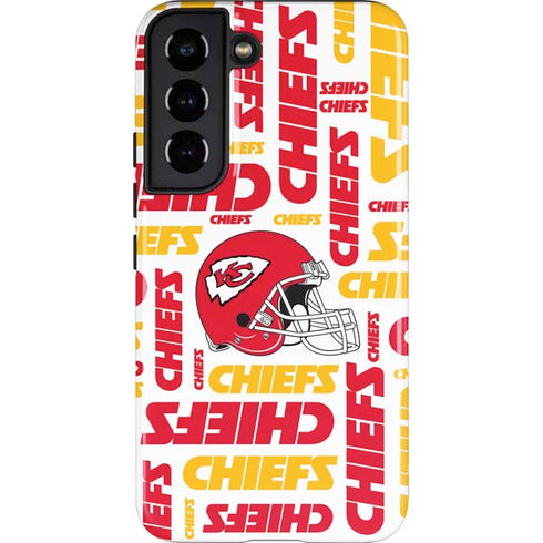 NFL Kansas City Chiefs White Blast Galaxy S22 Pro Case