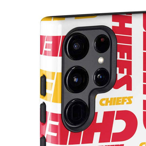 NFL Kansas City Chiefs White Blast Galaxy S22 Ultra Pro Case