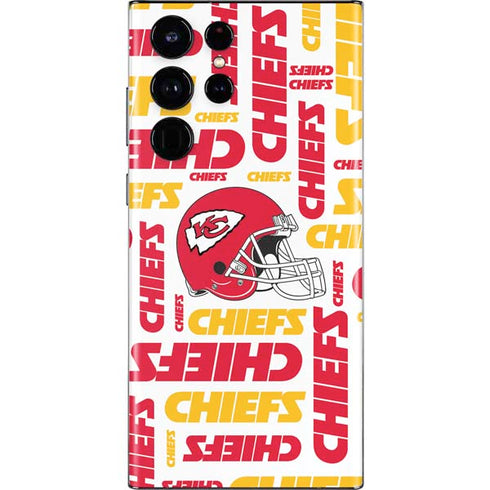 NFL Kansas City Chiefs White Blast Galaxy S22 Ultra Skin