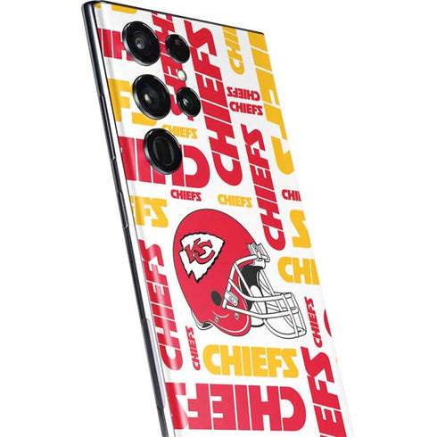 NFL Kansas City Chiefs White Blast Galaxy S22 Ultra Skin