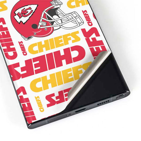 NFL Kansas City Chiefs White Blast Galaxy S22 Ultra Skin