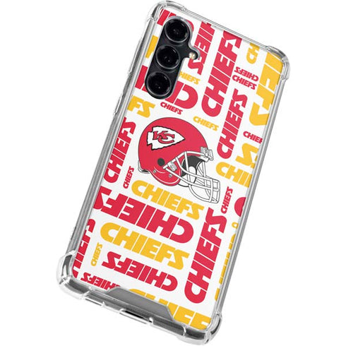 NFL Kansas City Chiefs White Blast Galaxy S23 FE Clear Case