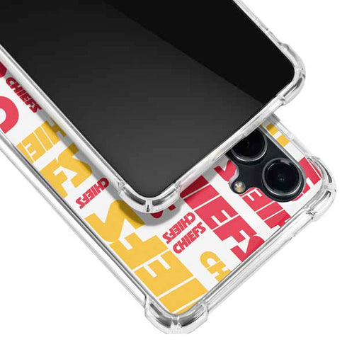 NFL Kansas City Chiefs White Blast Galaxy S23 FE Clear Case