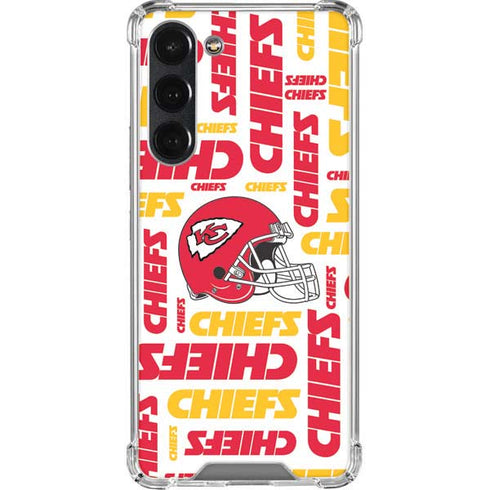 NFL Kansas City Chiefs White Blast Galaxy S23 Plus Clear Case