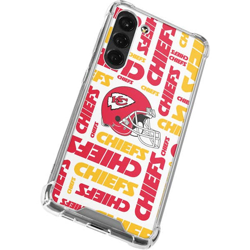 NFL Kansas City Chiefs White Blast Galaxy S23 Plus Clear Case