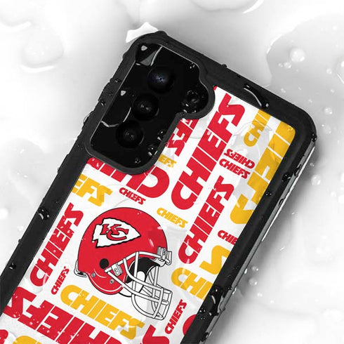 NFL Kansas City Chiefs White Blast Galaxy S23 Waterproof Case