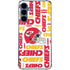 NFL Kansas City Chiefs White Blast Galaxy S24 Clear Case
