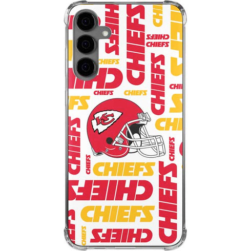 NFL Kansas City Chiefs White Blast Galaxy S24 Plus Clear Case