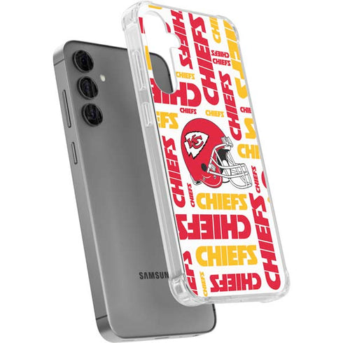 NFL Kansas City Chiefs White Blast Galaxy S24 Plus Clear Case