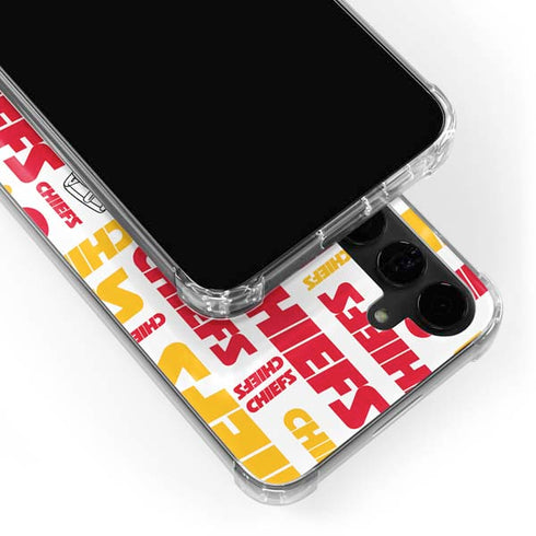 NFL Kansas City Chiefs White Blast Galaxy S24 Plus Clear Case