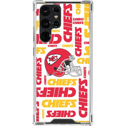 NFL Kansas City Chiefs White Blast Galaxy S24 Ultra Clear Case