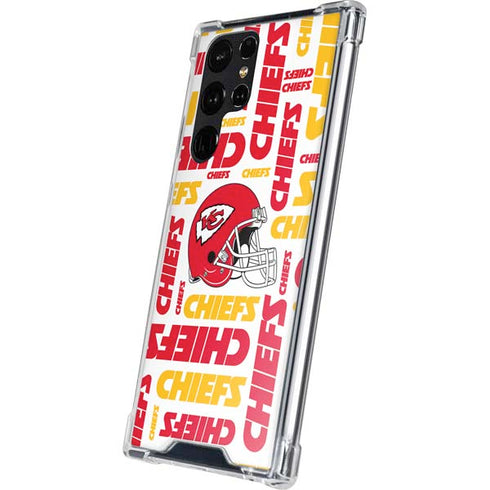 NFL Kansas City Chiefs White Blast Galaxy S24 Ultra Clear Case