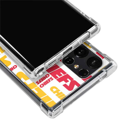 NFL Kansas City Chiefs White Blast Galaxy S24 Ultra Clear Case