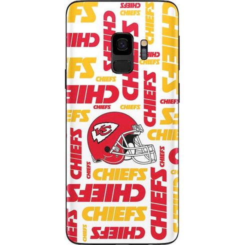 NFL Kansas City Chiefs White Blast Galaxy S9 Skin