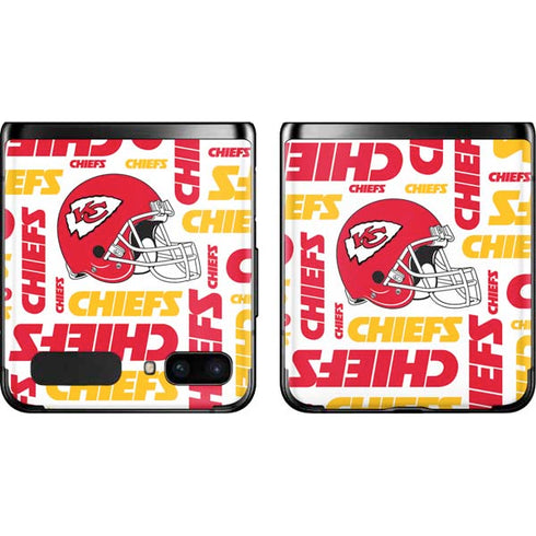 NFL Kansas City Chiefs White Blast Galaxy Z Flip Skin