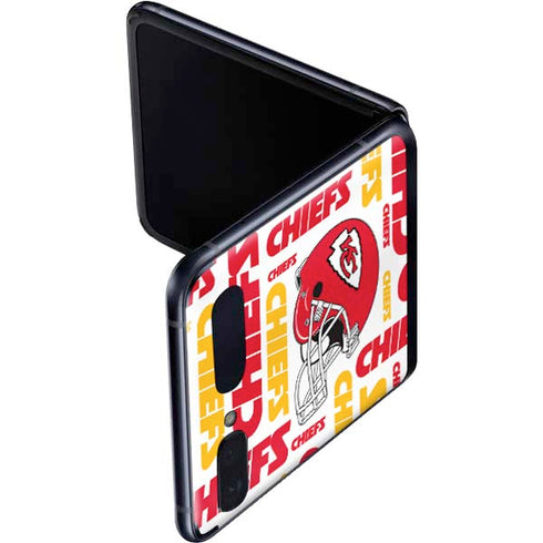 NFL Kansas City Chiefs White Blast Galaxy Z Flip Skin