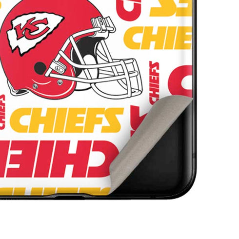 NFL Kansas City Chiefs White Blast Galaxy Z Flip Skin