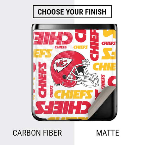 NFL Kansas City Chiefs White Blast Galaxy Z Flip Skin
