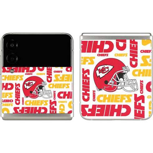 NFL Kansas City Chiefs White Blast Galaxy Z Flip3 5G Skin