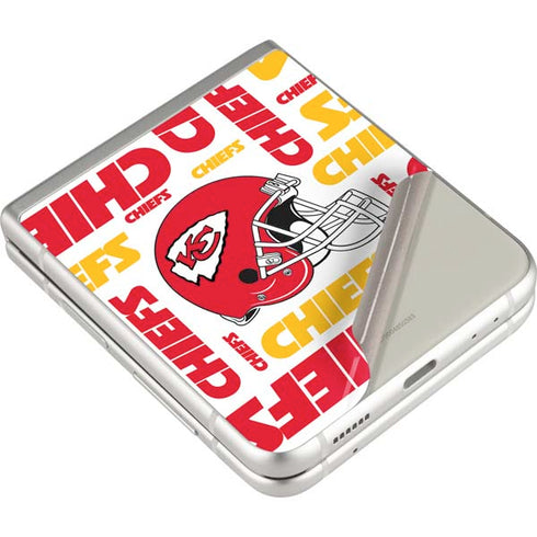 NFL Kansas City Chiefs White Blast Galaxy Z Flip3 5G Skin