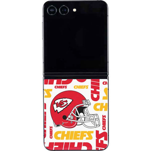 NFL Kansas City Chiefs White Blast Galaxy Z Flip5 5G Skin