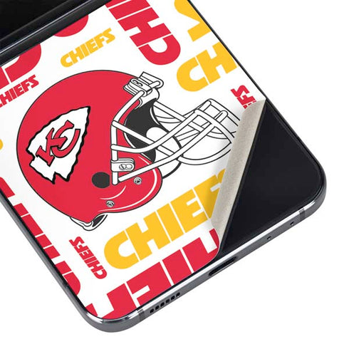 NFL Kansas City Chiefs White Blast Galaxy Z Flip5 5G Skin