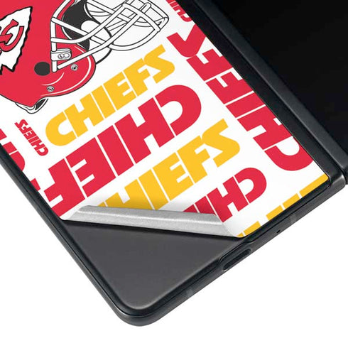 NFL Kansas City Chiefs White Blast Galaxy Z Fold4 5G Skin