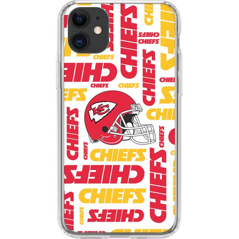 NFL Kansas City Chiefs White Blast iPhone 11 Clear Case